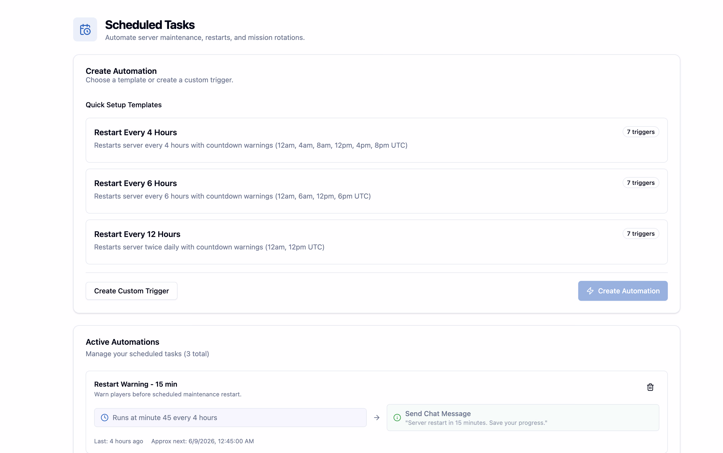 NimbusPulse release preview for scheduled server tasks